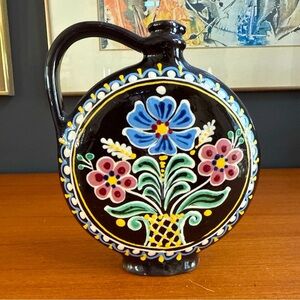 Vintage hand painted European origin possibly Hungarian vase jug